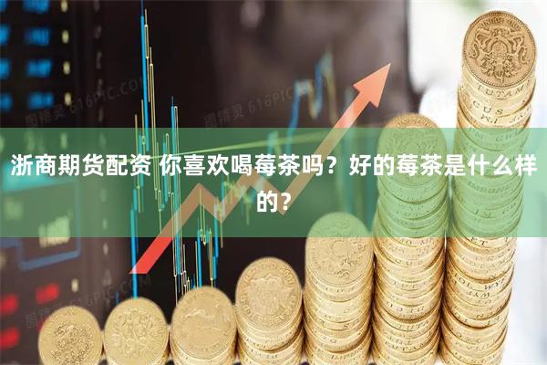 浙商期货配资 你喜欢喝莓茶吗？好的莓茶是什么样的？